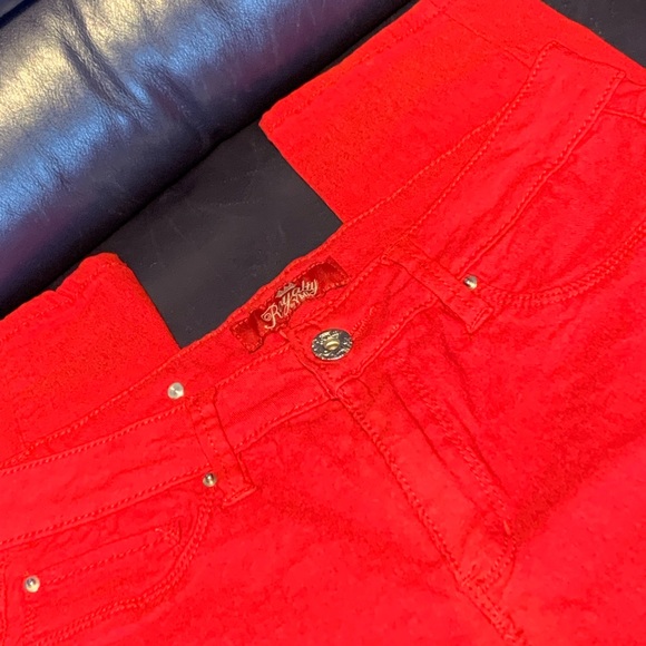 Bright red, soft and stretchy Royalty denim by YMI - Picture 7 of 10